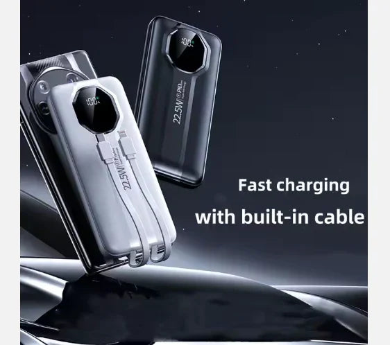 Power Bank 10000 mAh PD 22,5W con Cables Integrados - Loja Manuel Coelho