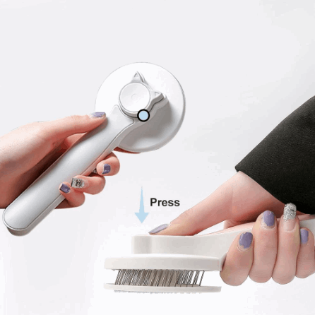 Pente para mascotes TPR + ABS + agujas de acero inoxidable.