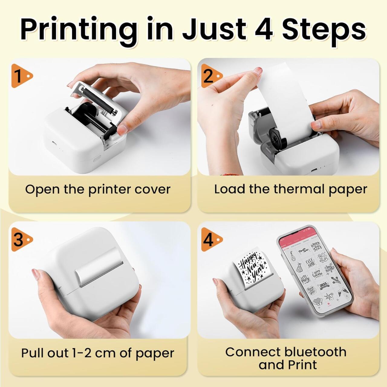 M2 Mini Impresora Térmica Portátil Bluetooth &amp; WiFi – Imprime Donde Quieras 🖨️📱