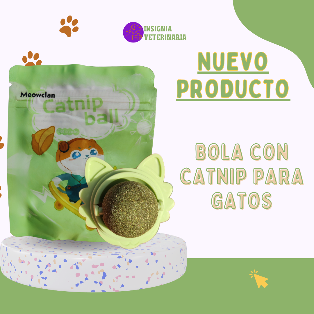 Bola de Catnip para Gatos - Brinquedo Interativo com Erva Gatera