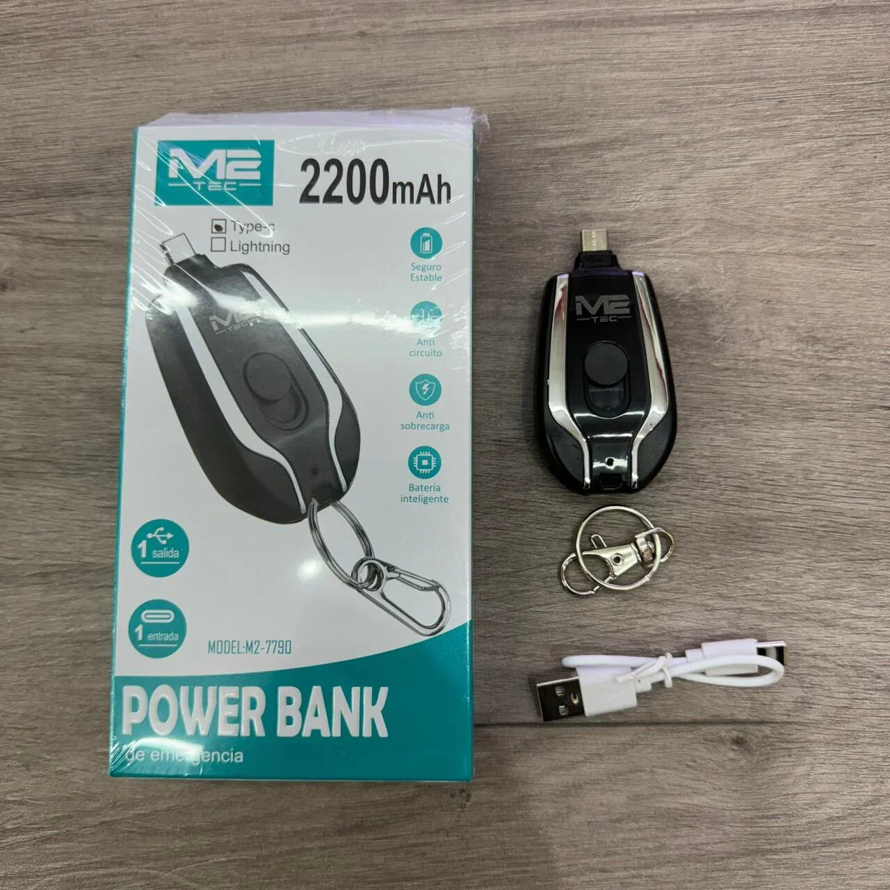 Llavero cargador tipo C 2220mAh - Loja Manuel Coelho