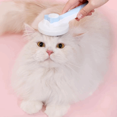 Pente para mascotes TPR + ABS + agujas de acero inoxidable.