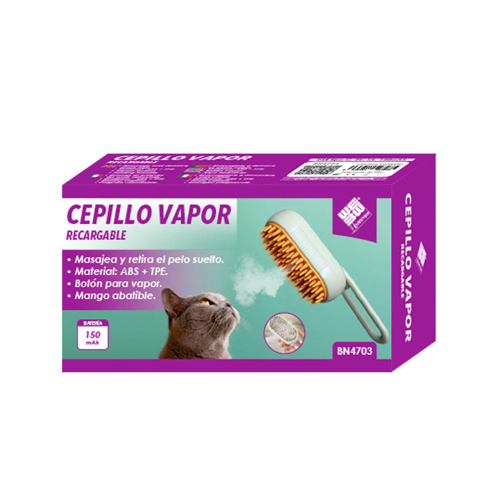 Escova Vapor Para Mascotes Pack 2 Peças 