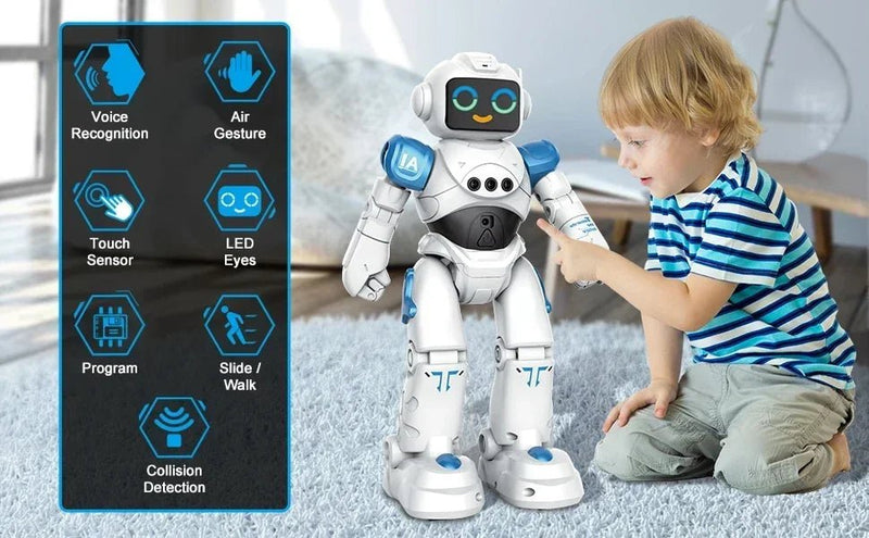 RC Robot Toy Gift for Kids Smart Talking Voice Remote Control Robot Gesture Sensing | Loja Manuel Coelho