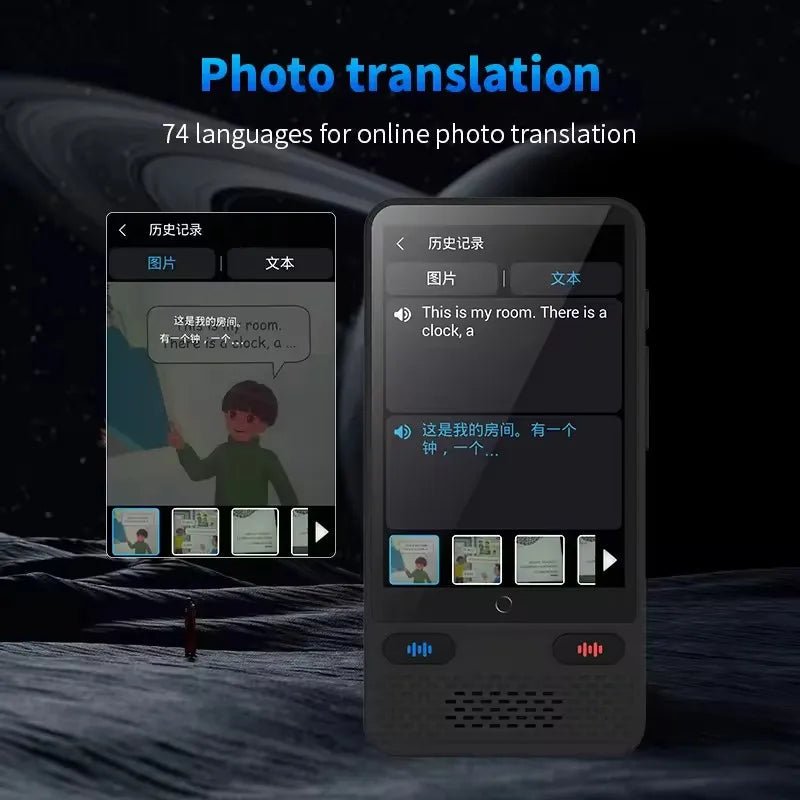 S85 Voice Portable Translator Device with 138 Languages 3.5inch Screen Smart Voice - Loja Manuel Coelho