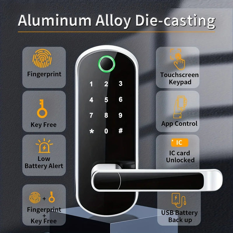 Smart Fingerprint Door Lock App Remote Control - Loja Manuel Coelho
