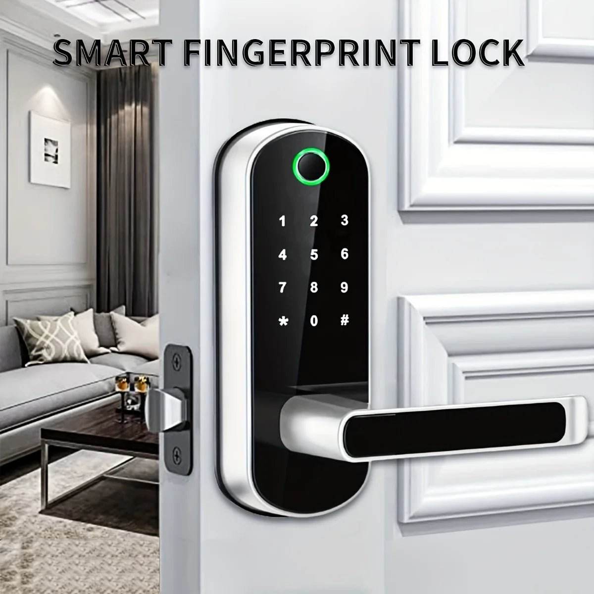Smart Fingerprint Door Lock - App Remote Control - Loja Manuel Coelho