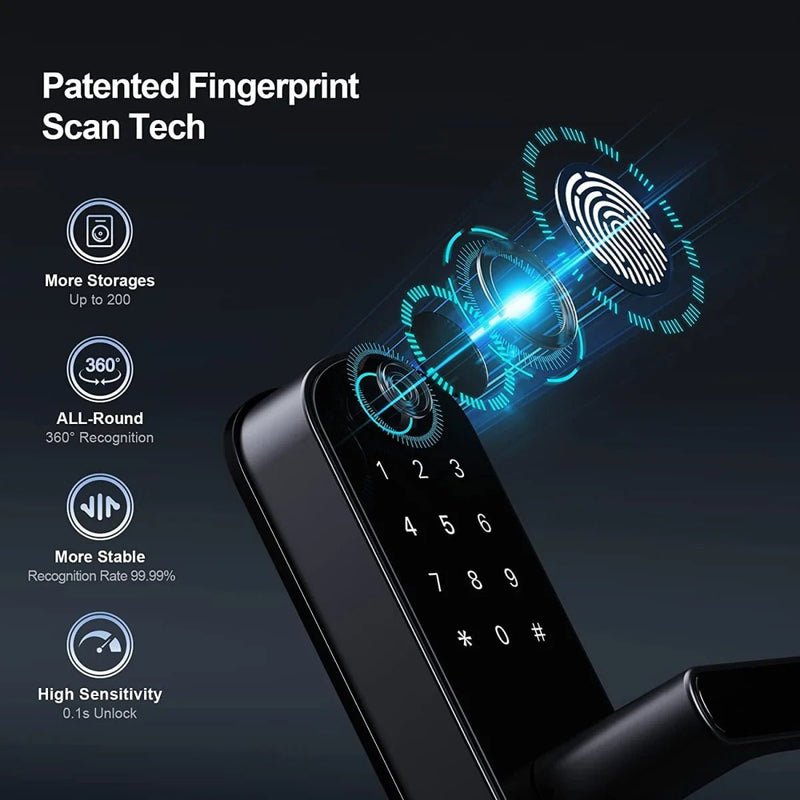 Smart Fingerprint Door Lock App Remote Control - Loja Manuel Coelho