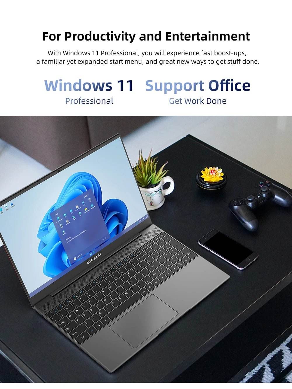 Teclast F16 Plus Laptop, 15.6 inch, Windows 11 Pro, 8GB RAM 256GB SSD - Loja Manuel Coelho