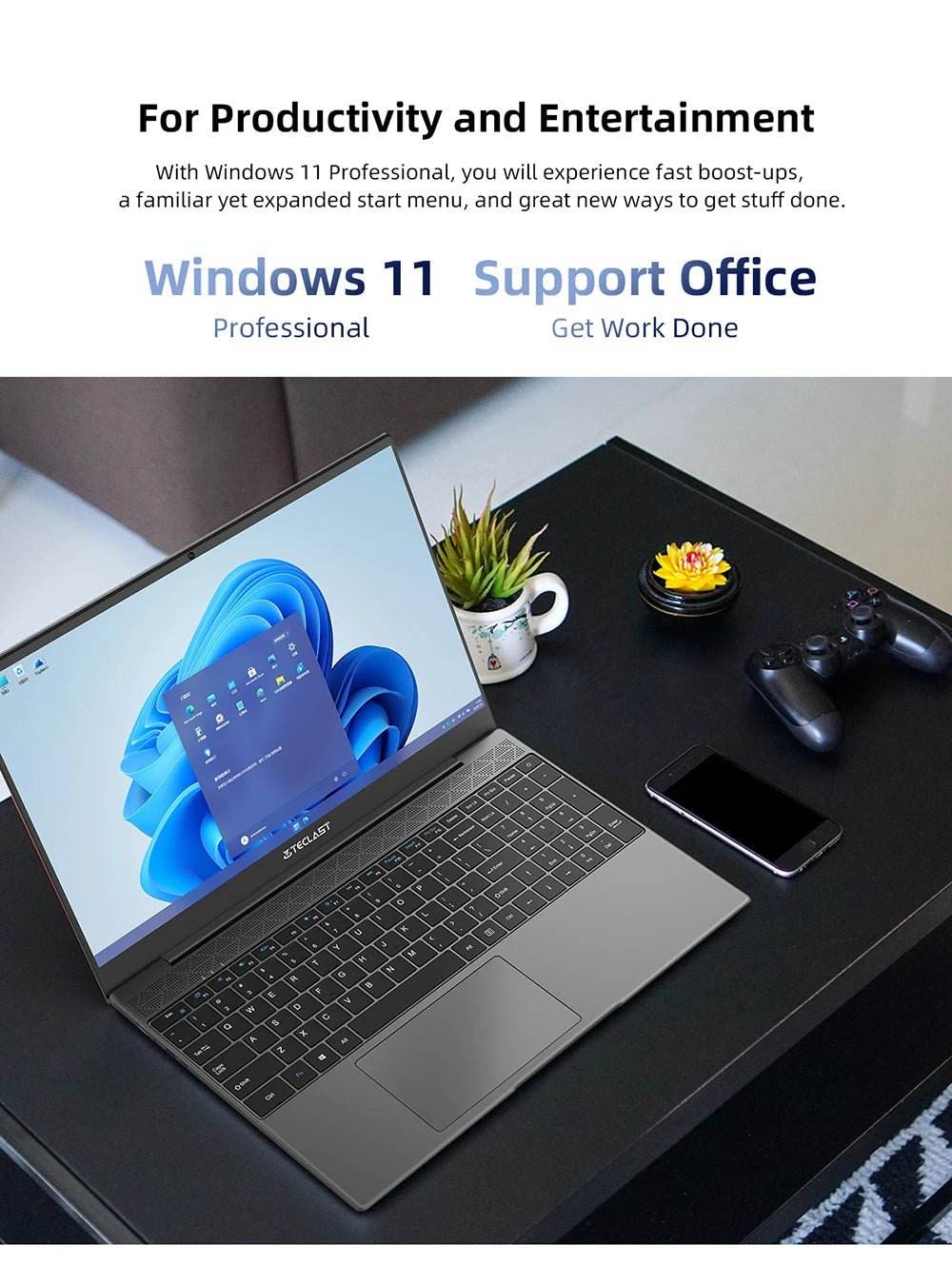 Teclast F16 Plus Laptop, 15.6 inch, Windows 11 Pro, 8GB RAM 256GB SSD - Loja Manuel Coelho