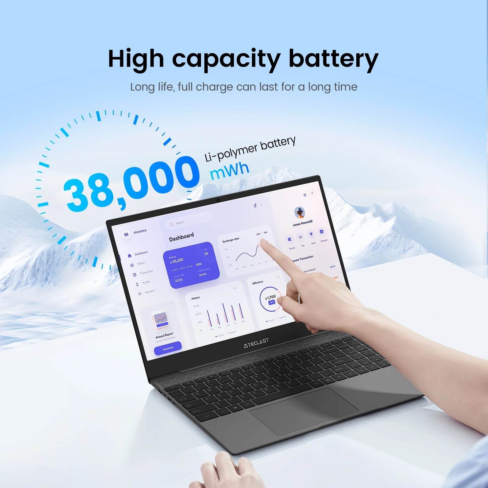 Teclast F16 Plus Laptop, 15.6 inch, Windows 11 Pro, 8GB RAM 256GB SSD - Loja Manuel Coelho