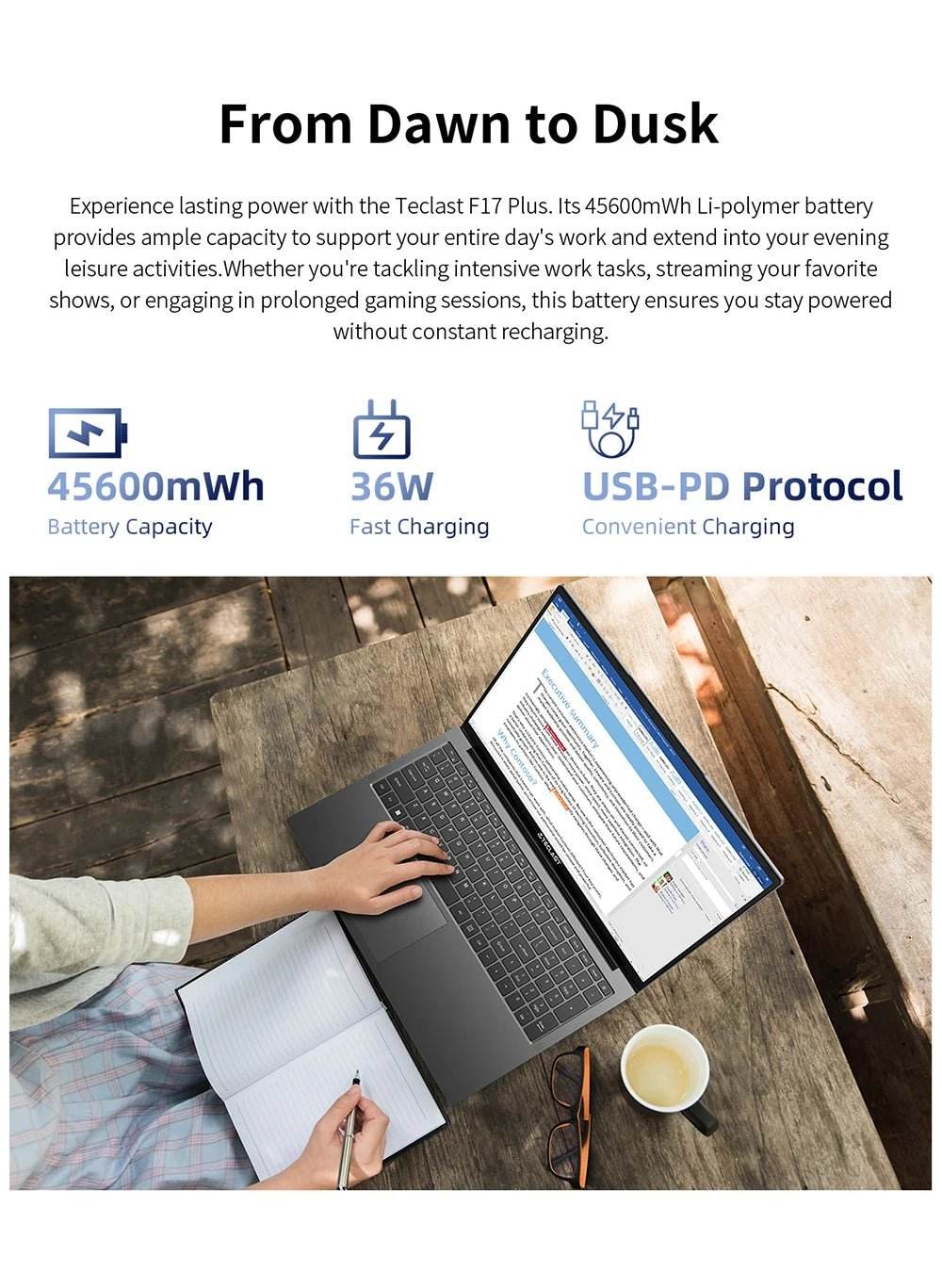 Teclast F17Plus 17.3 inch Laptop Intel N95 16GB RAM 512GB SSD Windows 11 Notebook - Loja Manuel Coelho