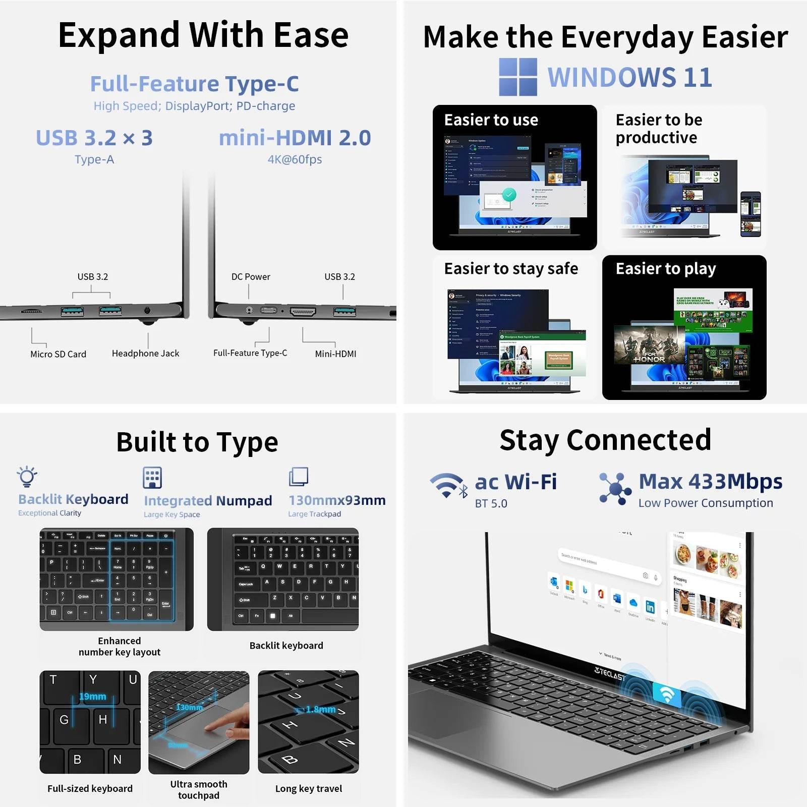 Teclast F17Plus 17.3 inch Laptop Intel N95 16GB RAM 512GB SSD Windows 11 Notebook - Loja Manuel Coelho