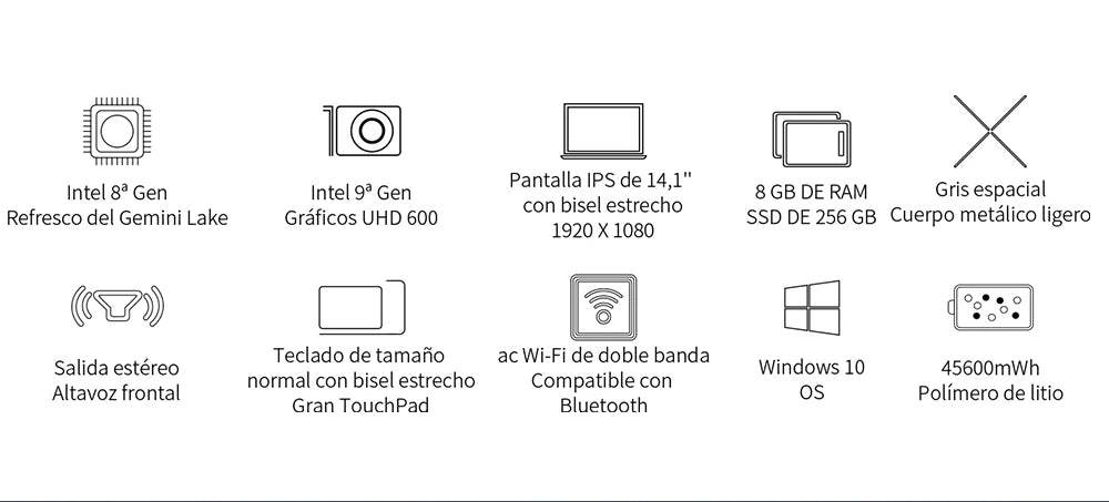 Teclast F7 Plus 3 Laptop, 14.1 Inches, 8Th Gen. Gemini Lake Celeron Cpu, 8Gb Ram, 256Gb Ssd - Loja Manuel Coelho