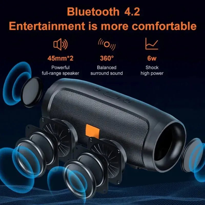 TF USB Bluetooth Speaker Dual Speaker Stereo Outdoor - Loja Manuel Coelho
