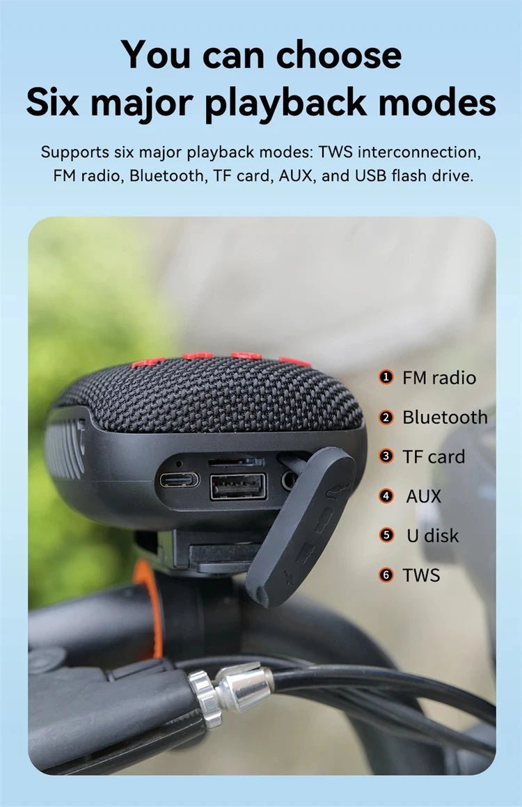 TG392 Outdoor Bicycle Bluetooth Speaker Portable Wireless Sound Box - Loja Manuel Coelho