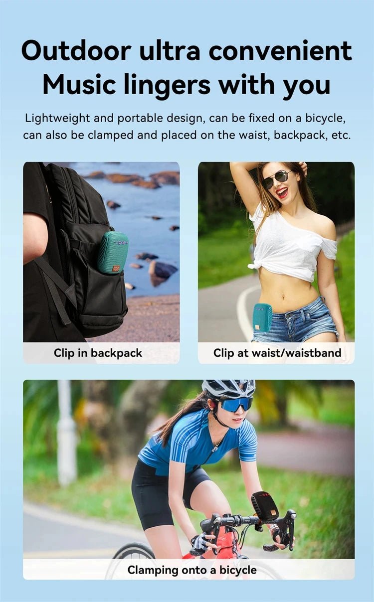 TG392 Outdoor Bicycle Bluetooth Speaker Portable Wireless Sound Box - Loja Manuel Coelho