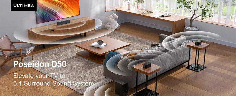 ULTIMEA 320W 5.1 Soundbar with Wireless Subwoofer & 2 Surround Speakers - Loja Manuel Coelho