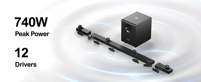 ULTIMEA 7.1.4 Sound Bar for TV with Dolby Atmos, 740W Surround Sound System - Loja Manuel Coelho