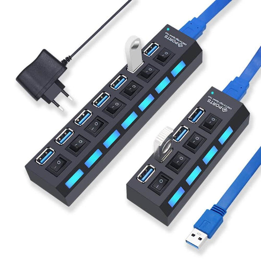 USB 3.0 Hub - 4/7 Port Multi USB Splitter - Loja Manuel Coelho