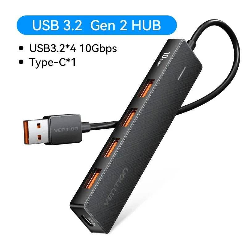 Vention USB 3.2 Gen2 HUB 5 Ports Splitter 10Gbps - Loja Manuel Coelho