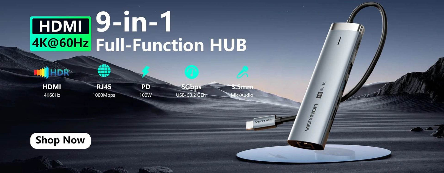 Vention USB 3.2 Gen2 HUB 5 Ports Splitter 10Gbps - Loja Manuel Coelho