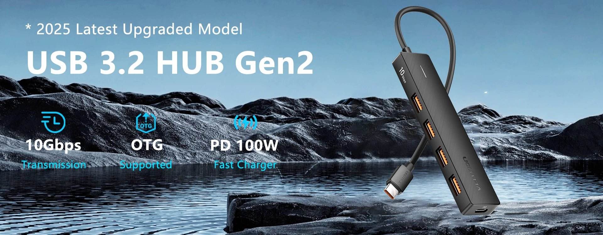 Vention USB 3.2 Gen2 HUB 5 Ports Splitter 10Gbps - Loja Manuel Coelho