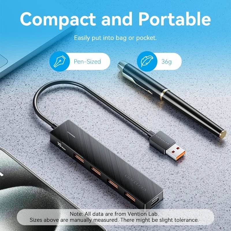 Vention USB 3.2 Gen2 HUB 5 Ports Splitter 10Gbps - Loja Manuel Coelho