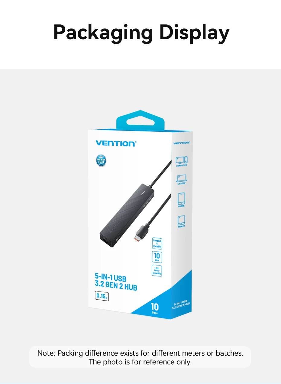 Vention USB 3.2 Gen2 HUB 5 Ports Splitter 10Gbps - Loja Manuel Coelho