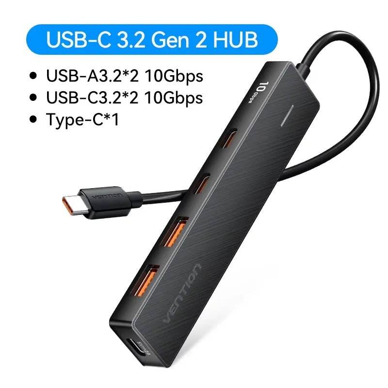 Vention USB 3.2 Gen2 HUB 5 Ports Splitter 10Gbps - Loja Manuel Coelho