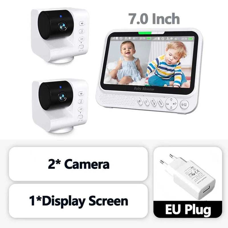 Video Baby Monitor 7‘’Display Screen Pan Tilt Zoom Security Camera IR Night Vision - Loja Manuel Coelho