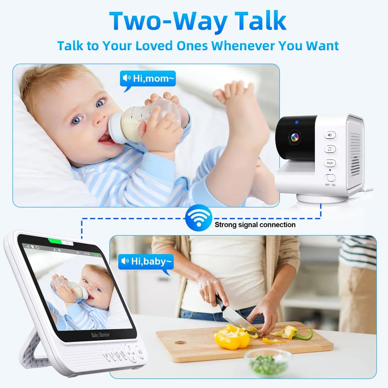 Video Baby Monitor 7‘’Display Screen Pan Tilt Zoom Security Camera IR Night Vision - Loja Manuel Coelho