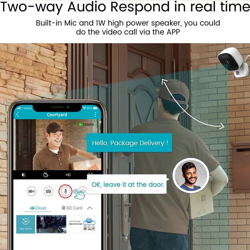 Xiaomi 1080P Wireless WiFi Camera Baby Monitor Motion Detection Bidirectional - Loja Manuel Coelho