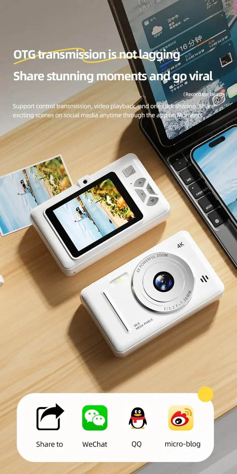 Xiaomi Mijia 4K Digital Camera Dual Camera Flash 50 Million Hd Pixel Pixel Retro - Loja Manuel Coelho