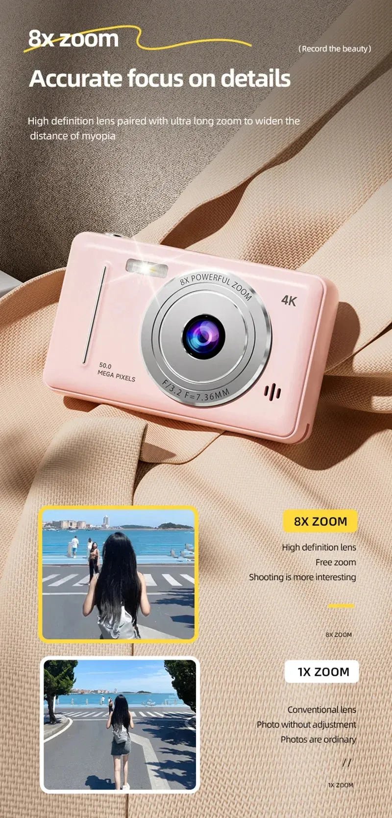 Xiaomi Mijia 4K Digital Camera Dual Camera Flash 50 Million Hd Pixel Pixel Retro - Loja Manuel Coelho