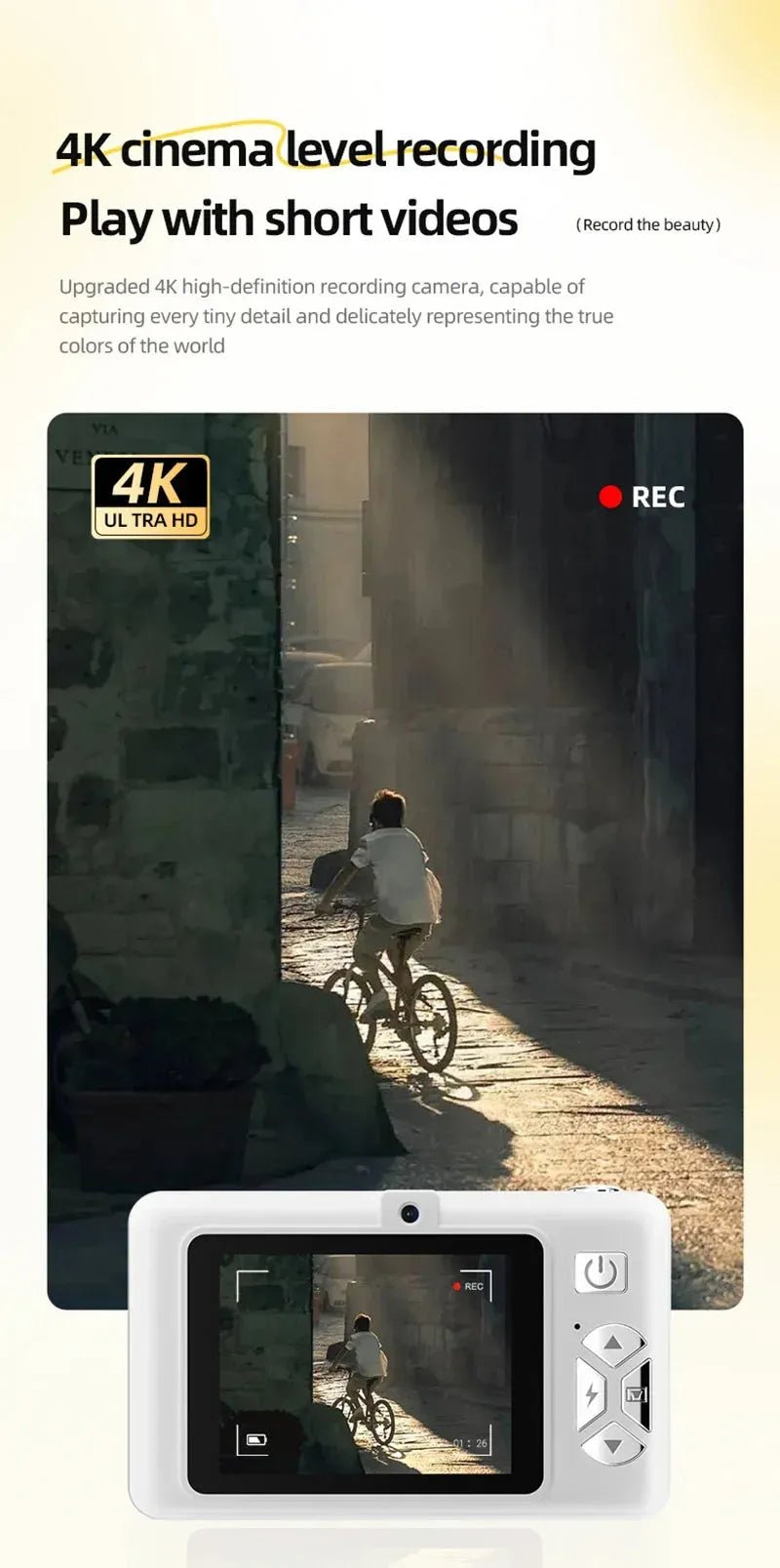 Xiaomi Mijia 4K Digital Camera Dual Camera Flash 50 Million Hd Pixel Pixel Retro - Loja Manuel Coelho
