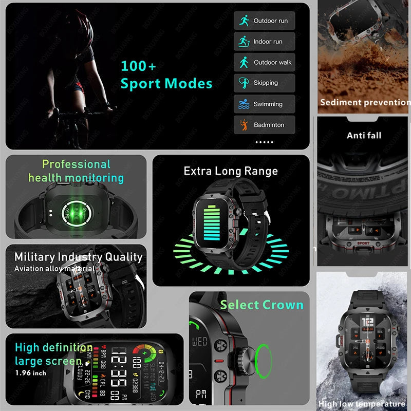 Xiaomi Rugged Military GPS Smart Watch Men AMOLED 1.96"HD | Loja Manuel Coelho
