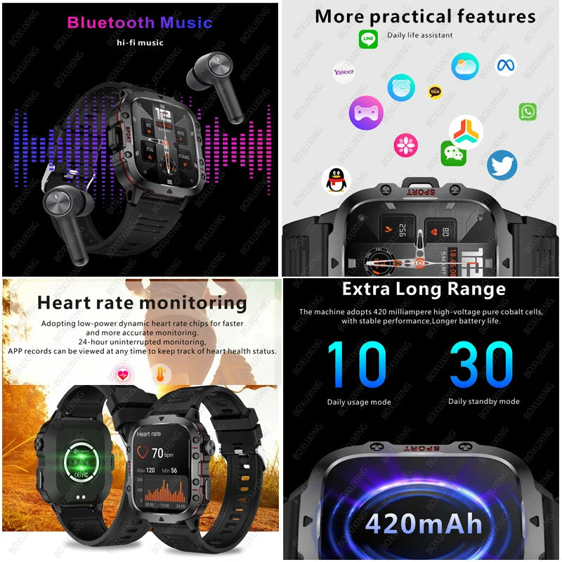 Xiaomi Rugged Military GPS Smart Watch Men AMOLED 1.96"HD | Loja Manuel Coelho