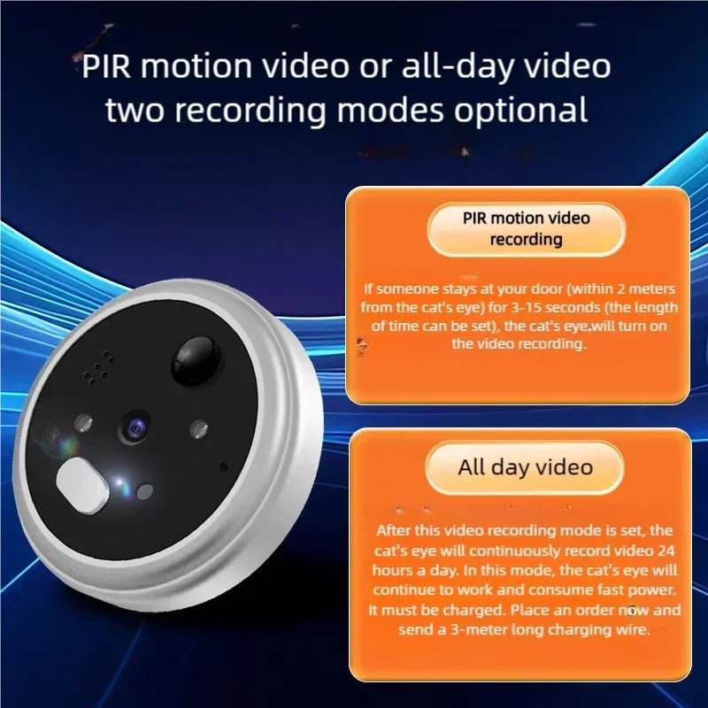 Yuezhe WiFi Smart Doorbell Peephole Camera - iCam365 - Loja Manuel Coelho