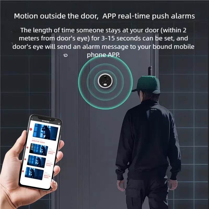 Yuezhe WiFi Smart Doorbell Peephole Camera - iCam365 - Loja Manuel Coelho
