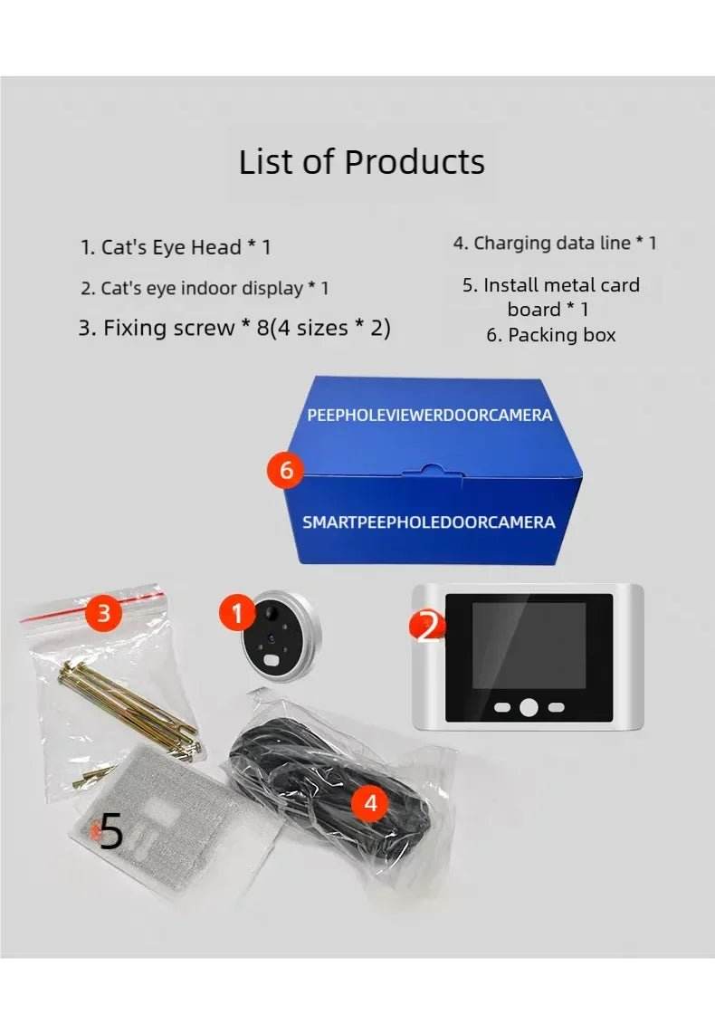 Yuezhe WiFi Smart Doorbell Peephole Camera - iCam365 - Loja Manuel Coelho