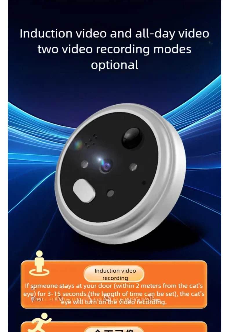 Yuezhe WiFi Smart Doorbell Peephole Camera - iCam365 - Loja Manuel Coelho
